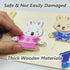 Wooden Bunny Family Dress-up Puzzle Box for Toddlers(72pcs),Change Clothes Puzzle Games, Preschool Learning Activities Toys for Kids Ages 3+...