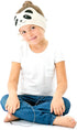 CozyPhones Over The Ear Headband Headphones - Kids Headphones Volume Limited with Thin Speakers & Super Soft Fleece Headband - Ivory Panda......