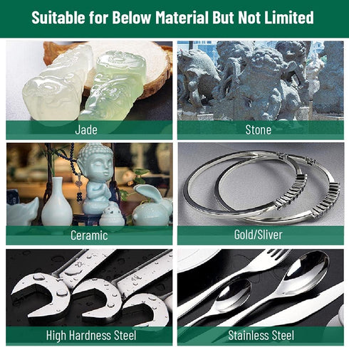 Stone Carving Set Diamond Burr Bits, 20PCS Polishing Kits Rotary Tools Accessories with 1/8’ Shank For Carving, Engraving, Grinding, Polishing Sto...