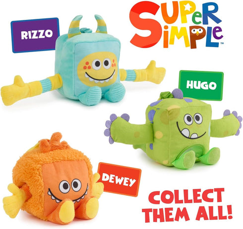 Super Simple WowWee Sensory Plush Monsters Dewey (Orange) with 5+ Sensory Features (Ages 0+)...