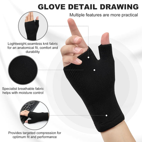 Palm Brace Wrist Support Sleeves, Everyday Use Wrist Brace, Compression Carpal Tunnel for Wrist Pain Relief, Fitness Gloves, Sports Glove Wrist Br...