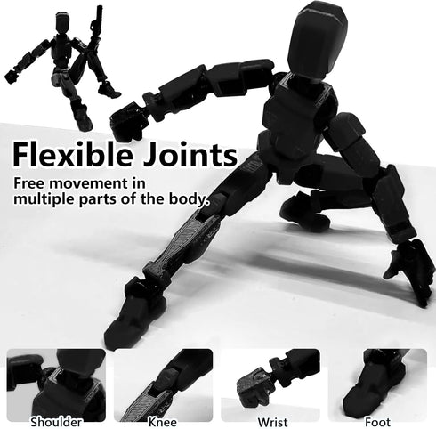 (Assembly Completed) T13 Action Figure, Robot Action Figure, 3D Printed with Full Articulation for Stop Motion Animation, Multi-Jointed Movable, M...