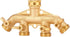 4 Way Heavy Duty Brass Garden Hose Splitter, Hose Connector 3/4", Hose Spigot Adapter with 4 Valves...
