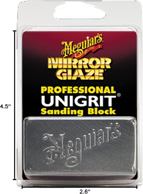 Meguiar's Professional Unigrit Sanding Block K1500-1,500 Grit - Car Sandpaper Block for Removal of Runs, Sags, and Other Small, Isolated Defects...