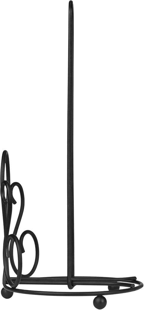 Spectrum Diversified Tuscan Paper Towel Holder, Roll Dispenser Stand for Kitchen Countertop & Dining Room Table, Black...