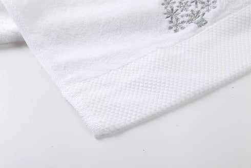 Quera 2 Pack Christmas Hand Towels 100% Cotton Embroidered Premium Luxury Decor Bathroom Decorative Dish Towels Set for Drying, Cleaning, Cooking,...