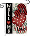 Love Heart Welcome Garden Flag, 12 X 18 Double-Sided Valentine's Day Anniversary Wedding Yards Decor, Burlap House Banner Outdoor Decoration...