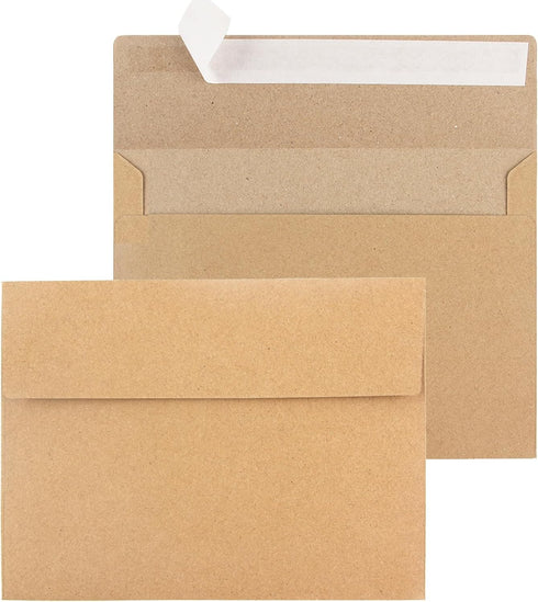 50 Pack Kraft Envelopes,A4 Invitation Envelopes,4x6 Envelopes for Invitations,Envelopes,Wedding, Baby Shower,Brown Kraft Envelopes for Personalize...