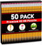 50 Pack #2 Pencils Bulk Pre-sharpened Pencils with Eraser top, 2 HB Pencils for Writhing Drawing, Yellow Wood-Cased Pencils in Bulk for Office, Sc...