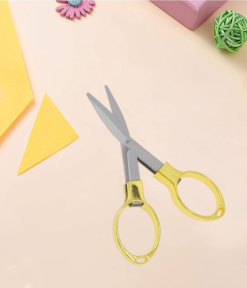 2 Pcs Small folding scissors small portable travel sewing scissors stainless steel telescopic scissors Fish line scissors Alloy scissors...
