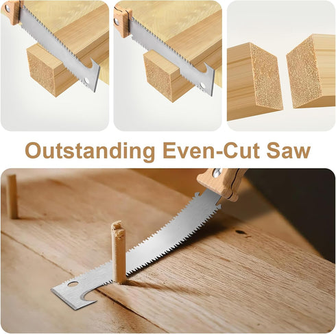 Hand Saw for Woodworking Hand Tools,6 inch Double Edge TPI 11 Pull Saw Flush Cut Saw for Wood, Small Trim Saw for Outdoor Camping Garden...
