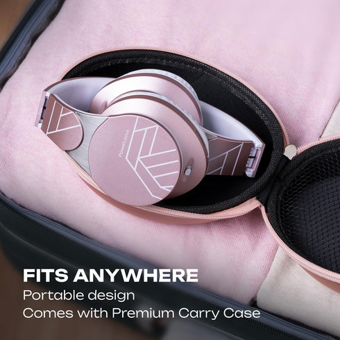 PowerLocus Bluetooth Headphones Over Ear, 40H Playtime with 4 EQ Modes, Wireless Headphones with Microphone, Hi-Fi Stereo Foldable Headset, FM Rad...