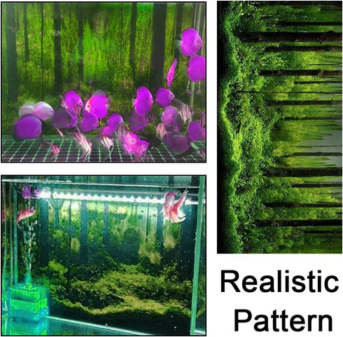 PVC Adhesive Underwater Forest Tank Background Poster Fish Tank Decorations Background Pictures Aquarium PVC Adhesive Poster for Fish Tank...