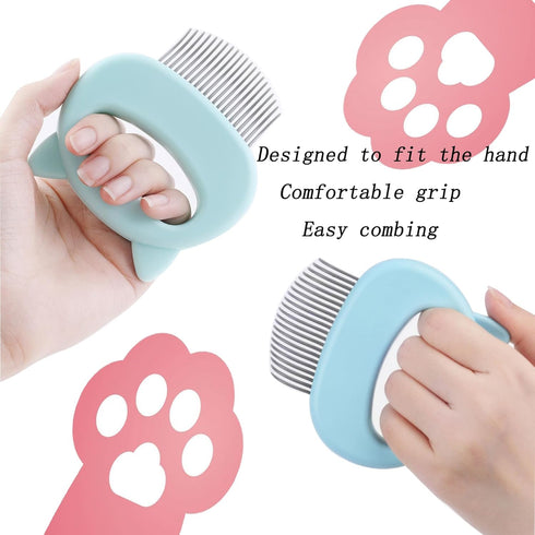 2 Pcs Pet Combs?Cat Relaxing Massager Puppy Kitten Cat Shell Comb, for Short & Long Hair, Grooming Comb for Dog & Cat Massage, Pet Slicker Brush t...
