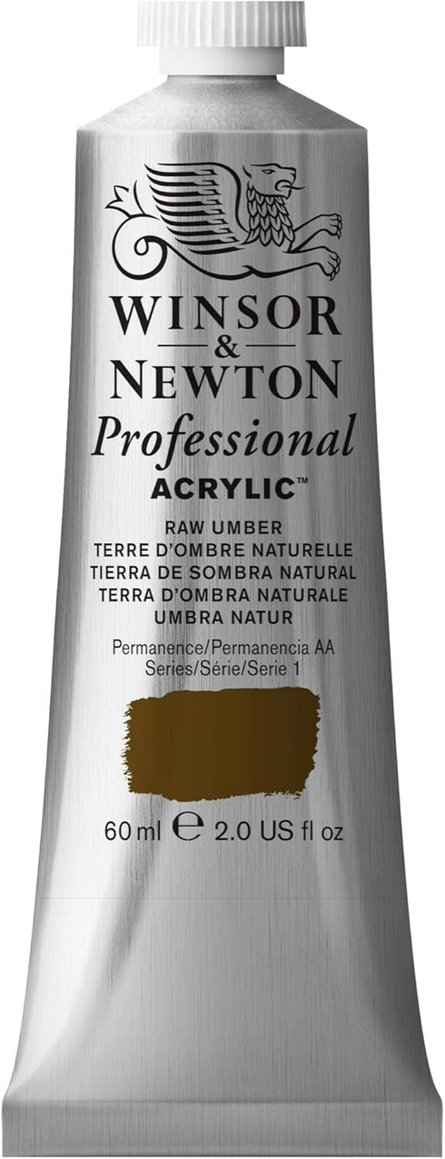 Winsor & Newton Professional Acrylic Paint, 60ml (2-oz) Tube, Raw Umber...