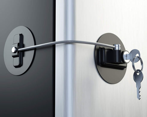 MUIN Highly Secured Refrigerator Lock with Key – Mini Refrigerator Door Lock for Children and Adults – Multi Functional Lock for Securing Fridge, ...