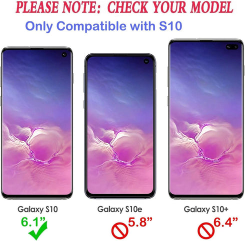 for Galaxy S10 Case,Heavy Duty Shockproof Dust/Drop Poof 3 Layers Full Bady Protection Rugged Cover Case for Galaxy S10,Red/Black...