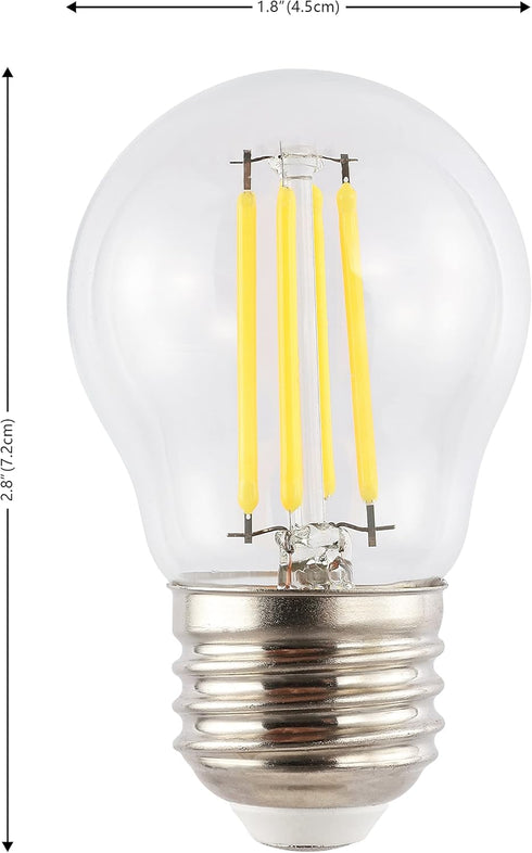 JONATHAN Y BLB-G45A-SET6 Classic Non-Dimmable LED Edison Glass Bulbs, 4W, Equivalent 40W, E26 Base, 80+ CRI, G45 Warm White 2700K, 420 Lumens for ...