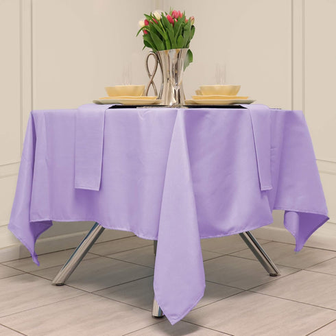 Kadut Square Tablecloth 52 x 52 Inch Lavender Square Table Cloth for Square or Round Table | Heavy Duty | Washable Tablecloth for Parties, Wedding...