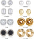 8 Pairs Stud Earrings Set for Women Cubic Zirconia Halo Studs Gold Knot Twist Stud Earrings Faux Pearl Simple Post Earrings for Women...