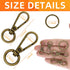 100PCS Swivel Clasps Lanyard Snap Hooks with Key Rings, Swivel Snap Hooks, Keychain Hook, 50 Pcs Large and Small Swivel Hooks, Swivel Clasp with 5...