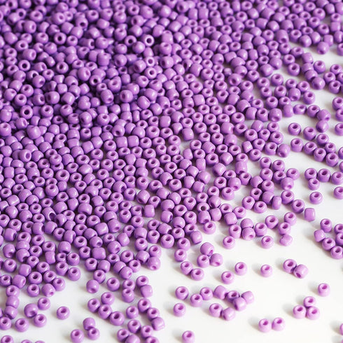 Purple Color 3mm Seed Beads About 4000pcs/110gms in Box 8/0 Glass Seed Beads for Jewelry Makings (Purple -Size 3mm)...