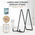TR-LIFE 4 Pack 10 Inch Large Plate Stands for Display - Metal Plate Holder Stand + Picture Stand + Small Easels for Decorative Plate, Platter, Boo...