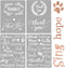 AIEX 4Pcs Plastic Stencils Journal Stencils Template for Drawing Painting on Wood Furniture Paper Window Wall, Including 2Pcs Thank You Stencils a...