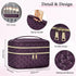 IGOLUMON Travel Makeup Bag Double Layer Make Up Bag Portable Large Cosmetic Bag Wide-open Toiletry Bag for Women Roomy Cosmetic Case Pouch Multifu...