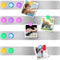 Frameless Magnetic Stainless Iron Board Strips, Adhesive Backing Bulletin Bar Board with 10 Pieces Colorful Magnet, Memo Strip for Office Home 4Pc...