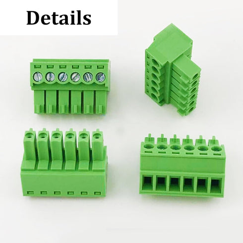 5 PCS 8 Pin 2.54mm Pitch Screw Terminal Block Connector for 26-18AWG, Pluggable Quick Male Plug Connector-8 Pole...