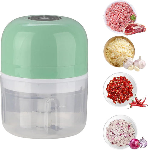Electric Garlic Chopper Mini,Wireless Vegetable Chopper,250ML Garlic Grinder Masher Onion Chopper, Blender to Vegetable, Cordless Food Processor f...