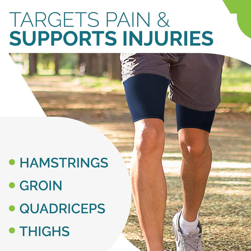Thigh Compression Sleeve for Men & Women | Thigh Brace for Sciatica Pain Relief, Leg Injury, Hamstring & Hip Support | Ideal for Running & Workout...