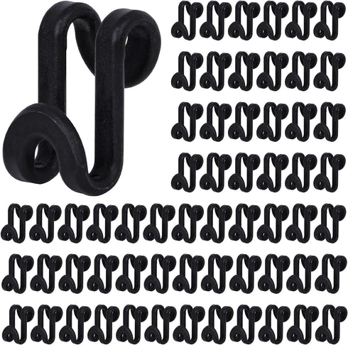 60PCS Hanger Connector Hooks, Black Clothes Hanger Connector Heavy Duty Space Saving Hooks for Velvet Hangers Wooden Hangers Closet Organizer...