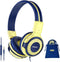 SIMOLIO Kids Headphones with Microphone, 75dB-85dB-94dB Volume Limited Headphone Share Port, On-Ear Wired Headphone with AUX Jack, Foldable & Dura...