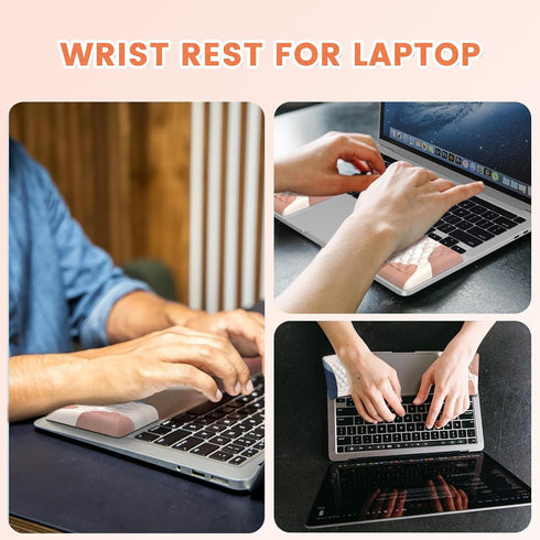 HAOCOO Wrist Rest, Wrist Support for Keyboard, Ergonomic Wrist Rest for Keyboard with Memory Foam, Protable Laptop Keyboard Wrist Rest for Office,...