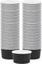 Coppetta 8-Ounce Dessert Cups, 50 Disposable Ice Cream Cups - Lids Sold Separately, Sturdy, Black Paper Frozen Yogurt Bowls, For Hot And Cold Food...