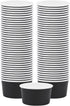 Coppetta 8-Ounce Dessert Cups, 50 Disposable Ice Cream Cups - Lids Sold Separately, Sturdy, Black Paper Frozen Yogurt Bowls, For Hot And Cold Food...