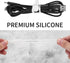 25 Pcs Silicone Cable Ties, Reusable Cable Straps Wire Organizer, Cable Management Cord Organizer for Fastening Earphone Phone Charger Home Office...