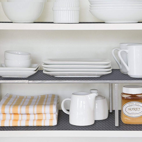 HooTown Shelf Liner Kitchen Cabinet Drawer Mats 11.8 Inch Wide x 78.7 Inch Long, Non Adhesive EVA Plastic Washable Waterproof Pad Protectors for P...