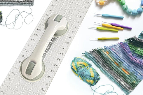 Sewing Ruler Handle (Strong Adsorption) Quilt Ruler Grippers for Quilting Patchwork Ruler DIY Sewing Tools...