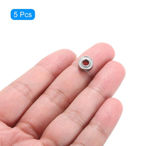 uxcell 5pcs 684ZZ Miniature Deep Groove Ball Bearings 4x9x4mm Double Shielded Bearings for Electric Motor, Home Appliances, Garden Machinery, P5 (...
