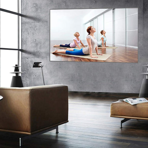 80-inch Portable Projector Screen HD 16:9 Frameless Video Projection Screen Foldable Wall Mounted for Home Theater Office Movies...