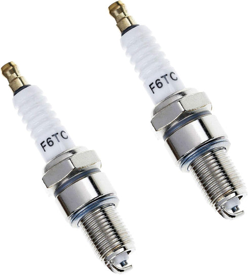 Pack-of-2 Spark Plug F6TC Compatible with Champion N9Y N9YC N9YCC N9YCX N9YX N10Y N11YC N281YC N66Y N79Y N7YC N8Y N89GY OE001 OE022 OE109 RN11YC4 ...
