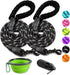 COOYOO 2 Pack Dog Leash 4 FT Heavy Duty - Comfortable Padded Handle - Reflective Dog Leash for Medium Large Dogs with Collapsible Pet Bowl...