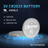 EEMB 10 Pack CR2025 Battery 3V Lithium Battery Button Coin Cell Batteries 2025 Battery for Key FOBs, calculators, Coin counters, Watches, Heart Ra...