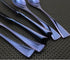 Flatware Set 18/10 Stainless Steel Mirror Polished Blue Cutlery - Silverware Utensil Set of Serrated Steak Knife Dinner Fork Knife Spoon Salad For...