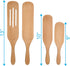 Spatula Spurtle Kitchen Tools As Seen On TV, 5Pcs Wooden Spurtle/Spatula Set, Premium Beechwood Wooden Spoons Non-Coated, Cooking Utensil for Nons...