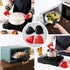 4PCS Oven Mitts, Silicone Pot holders Heat Resistant, Mini Oven Gloves for Kitchen, Thickened Silicone Hot Pads for Cooking & Baking(2Red2Black)...
