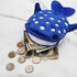 Shark Coin Purse Small Wallet for Women Cute Plush Cartoon Coin Pouch Cosmetic Items Bag for Headphones?coins?Banknotes and Lipstick (with Keychai...